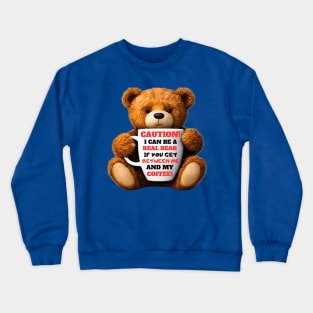 Coffee Addict Teddy Bear Crewneck Sweatshirt